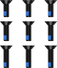 9Pcs Red Dot Screw Kit Includes 6-32 in 8mm/9.5mm/11mm for Red Dot Sight Opti…