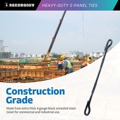 Sandbaggy 8″ Heavy-Duty S-Panel Tie – Concrete Loop Ties – Construction Grade