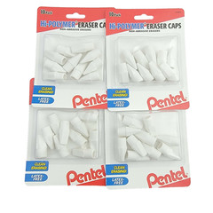 4 PENTEL Hi-Polymer Eraser Caps (10ct) Non Abrasive School Art Craft Latex Free