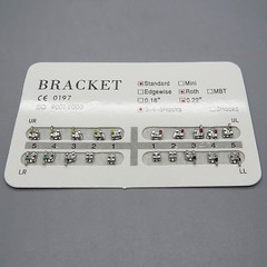 100 Packs Dental Orthodontic Metal Bracket Standard Roth 022 Slot 3 4 5 Hooks