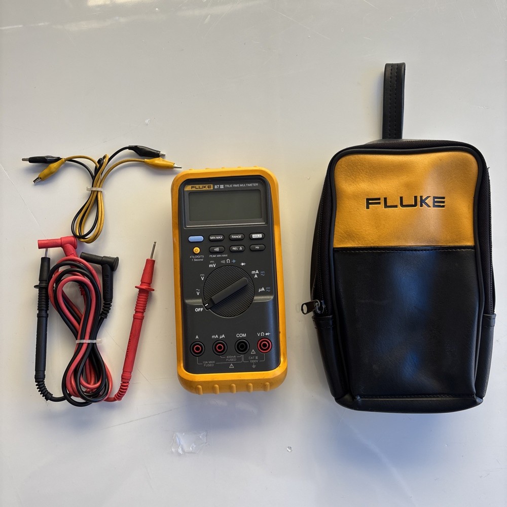Fluke 87 III True RMS Digital Multimeter with Leads & Case
