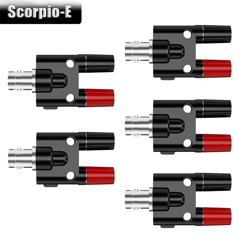 BNC Female to Dual 4mm Banana Female Jack Coaxial Adapter Connector Binding Post