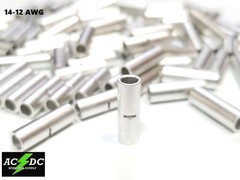14-12 GAUGE 100 PK UNINSULATED NON INSULATED TIN BUTT SPLICE CONNECTOR TERMINAL