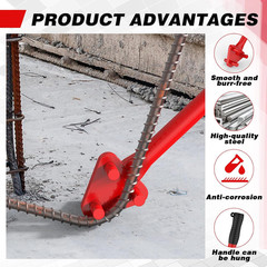 Manual Rebar Bender for 5/8″ Bars – Hand Operated Metal Bending Tool with Revers