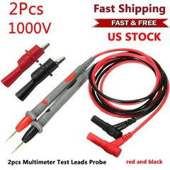 2pcs/set 1000V Digital Multimeter Test Leads Probe Kit 20A Wire Cable Set