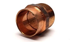 Streaml 1-1/4″ MNPT Threaded Copper Fitting to 1-1/4″ Tube Adapter Sweat Fitting