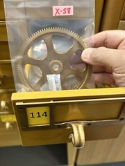 QTY 1 UNKNOWN MAKE HUB-LESS BRONZE SPUR GEAR-CLOCK 24 PITCH 108 TEETH 3/8″ BORE