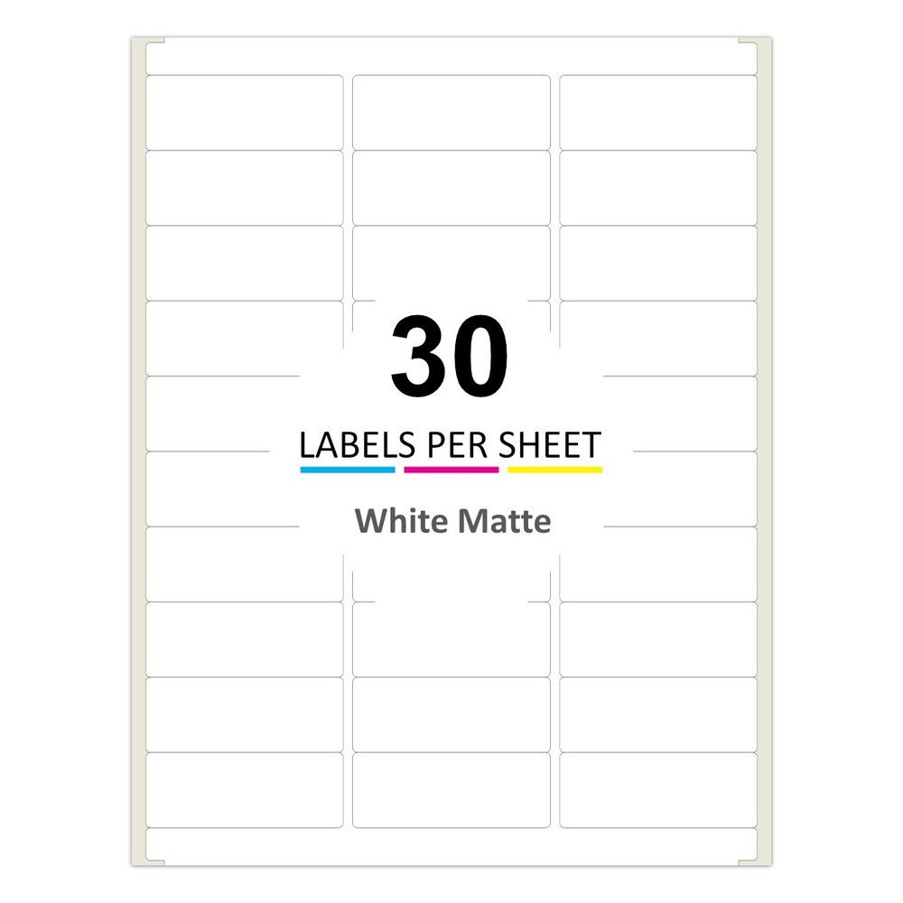 7500 2.625×1 Address Mailing Labels Shipping Stickers for Laser & Inkjet Printer