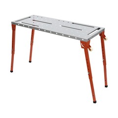 1000 Pounds Welding Workbench Table 4 Adjustable And Foldable Legs+2 Caster