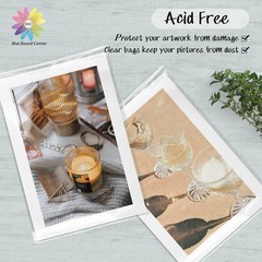 100 Pack Crystal Clear Protective Polypropylene Storage Bags with Flap