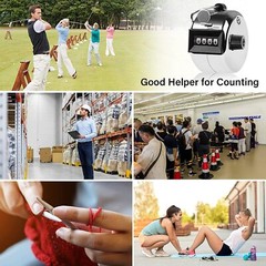 4-Digit-Number Dual Clicker Golf Hand Tally Counter Metal Handy Convenient NEW