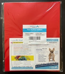 Blue Summit Supplies-Multicolor Two Pocket Plastic Folders-6 Pack