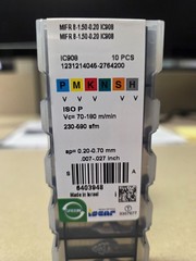 Iscar MIFR8-1.50-0.20 IC908 Carbide Grooving Insert (6403948), 10PCS