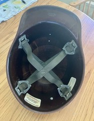 Vintage MSA Skullgard Fiberglass Brown Hard Hat USA Great Condition.