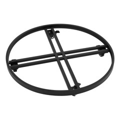 Heavy Duty Drum Dolly 25in 200kg Capacity with Cross Braces & Brake Wheels Black