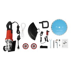 Electric Concrete Cutter Saw, Circular Saw with Saw Blade and Rolling Pulley HOT