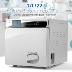 22L Class B Dental Autoclave Vacuum Drying Steam Sterilizer Built-in Printer