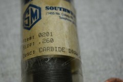 S&M Southwick & Meister 0201 Carbide Draw Bushing Collet Size .260