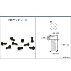 Self Tapping Screws Pan Head PB1/1.2/1.4/1.5/1.6/1.7/1.8/2mm Carbon Steel Bolts