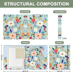 3 Ring Binder with clipboard, 1 inch 8.5 x 11 in Letter Size View Binders Org…