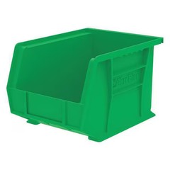 Akro-Mils 30239Green Hang & Stack Storage Bin, Plastic, Green, 7 In H, 8 1/4 In