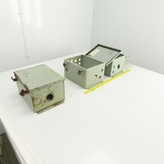 Hoffman 10″ x 8″ x 6″ Electrical Enclosure W/Back Plate Hinged Door Lot Of 3