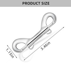 6 Pack Metal Trigger Snap Hooks – Double Ended Bolt Snaps for Dog Leash, Heavy D