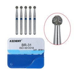 100pcs Dental Diamond Burs Kit for High Speed Handpiece Medium FG 1.6MM AZDENT