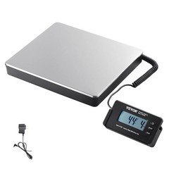 Digital Shipping Scale, 440 lbs x 1.7 oz. Heavy Duty Postal Scale with Timer, Ta