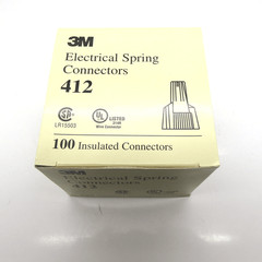 100 Pack of 3M 412 Tan Nylon Electrical Spring Connectors