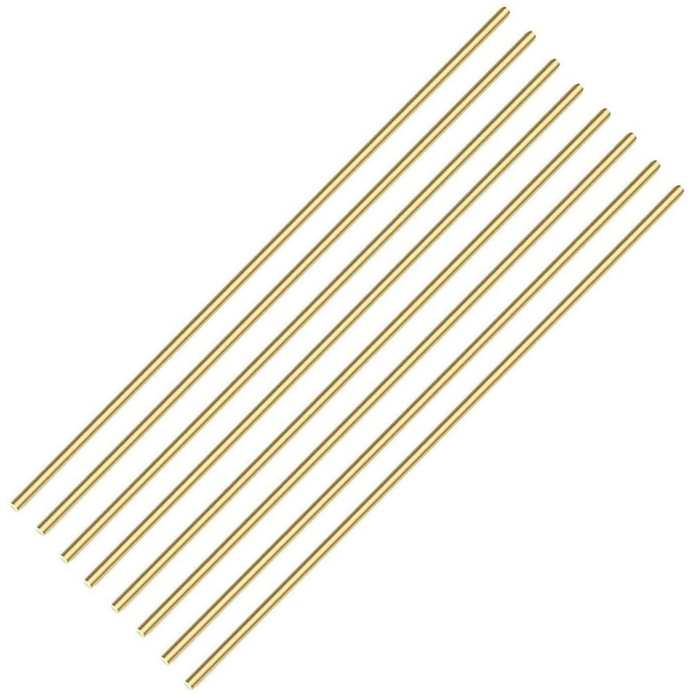 8 PCS 4mm/ 5/32 Inch Brass Rod Brass Round Stock Lathe Bar Stock Kit Solid Brass