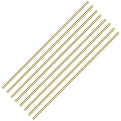 8 PCS 4mm/ 5/32 Inch Brass Rod Brass Round Stock Lathe Bar Stock Kit Solid Brass