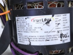InterLINK LENNOX 100649-01 Blower Motor 1/3HP 115V 1075RPM 4SPD 1PH YFK-245-6