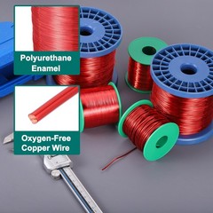 31 AWG Magnet Wire, 31 Gauge 16 oz Enameled Copper Wire, 155C(311F), Red,Green
