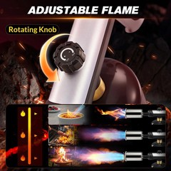 Saker Propane Torch,3272°F High Heat Adjustable Flame Thrower Gun with Safety Lo