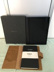 Magna Shinola Detroit Lined Blank Pages Leather Journal Portofilio + Gift Box