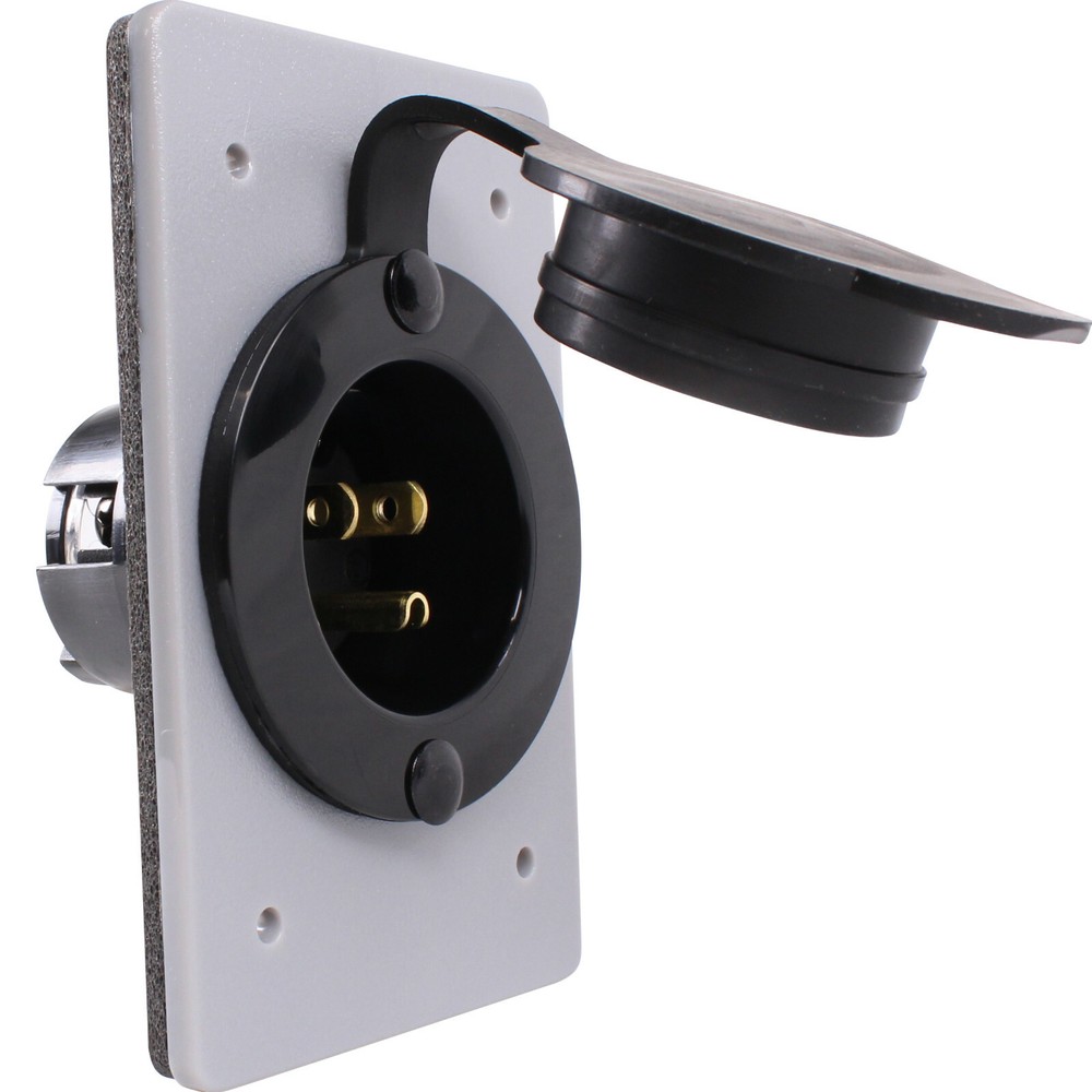 120V, 15A Straight Blade Power Inlet for 1-Gang FS FD Box NEMA 5-15P 5278-CWP