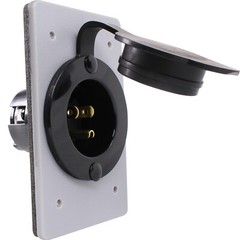 120V, 15A Straight Blade Power Inlet for 1-Gang FS FD Box NEMA 5-15P 5278-CWP