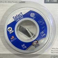 Solid Wire Plumbing Solder 4oz .118in #331758 {112}