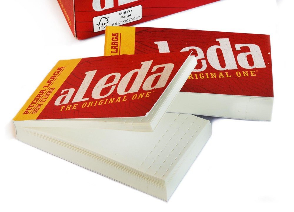 aLeda Wide Chlorine Free Unbleached Perforated Filter Tips – 5 booklets x 50…