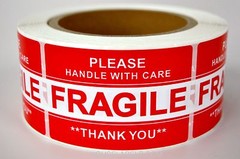 3 Rolls ; 500 Labels Per Roll 2×3 Pre-Printed FRAGILE HANDLE WITH CARE Labels