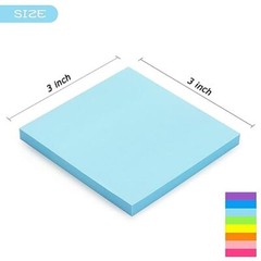 Sticky Notes 8 Bright Color 8 Pads Self-Stick Notes 3 in x 3 8 Pads 60sheets