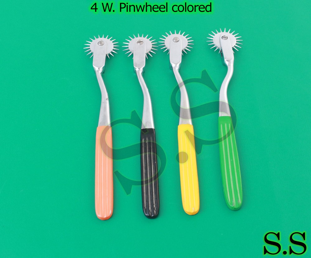 4 Pinwheel colored Chiropractic Surgical Instruments(Green,Yellow,Black,Orange)
