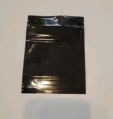 100 New Glossy Black Mylar Resealable Bag Food Grade 5″ X 3.5″