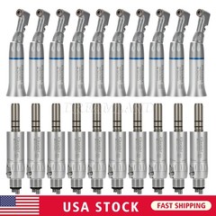 Low Speed External Water Spray Contra Air Motor Handpiece 4Holes 1-10* Dental