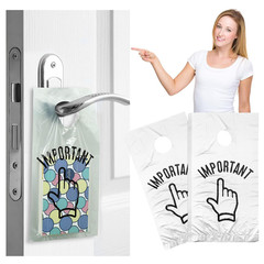 Colarr 1000 Pcs Door Hanger Bags with Cut Out Hole 6 X 12 Inch Clear Plastic