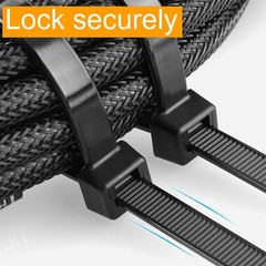 Zip Ties 8 inch Black with 50 Pounds 8" (100 Pack),