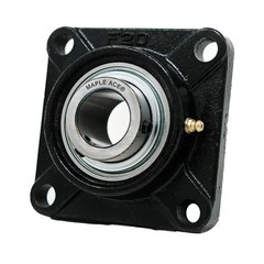 UCF206 Flange Bearing 30mm Bore, 4-Bolt, Solid Base, 3 Lips Seal (Qty 1)