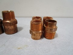 19 PC PCS 3/4″ C x 3/4″ 1/2” MNPT Copper Male Adapter Fittings Lead Free READ A