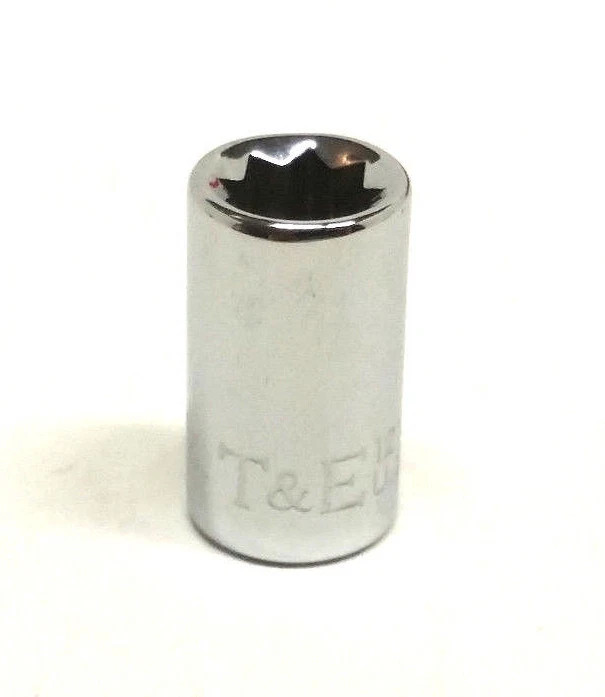 T&E Tools 12108 8 Pt. 1/4″ SAE 1/4″ Drive Socket “MADE IN THE USA”